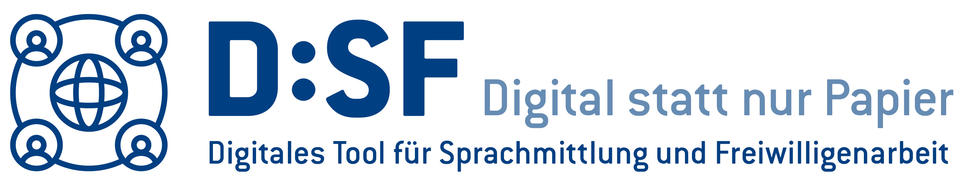 Logo D:SF Digital statt nur Papier Digitales Tool für Sprachmittlung und Freiwilligenarbeit